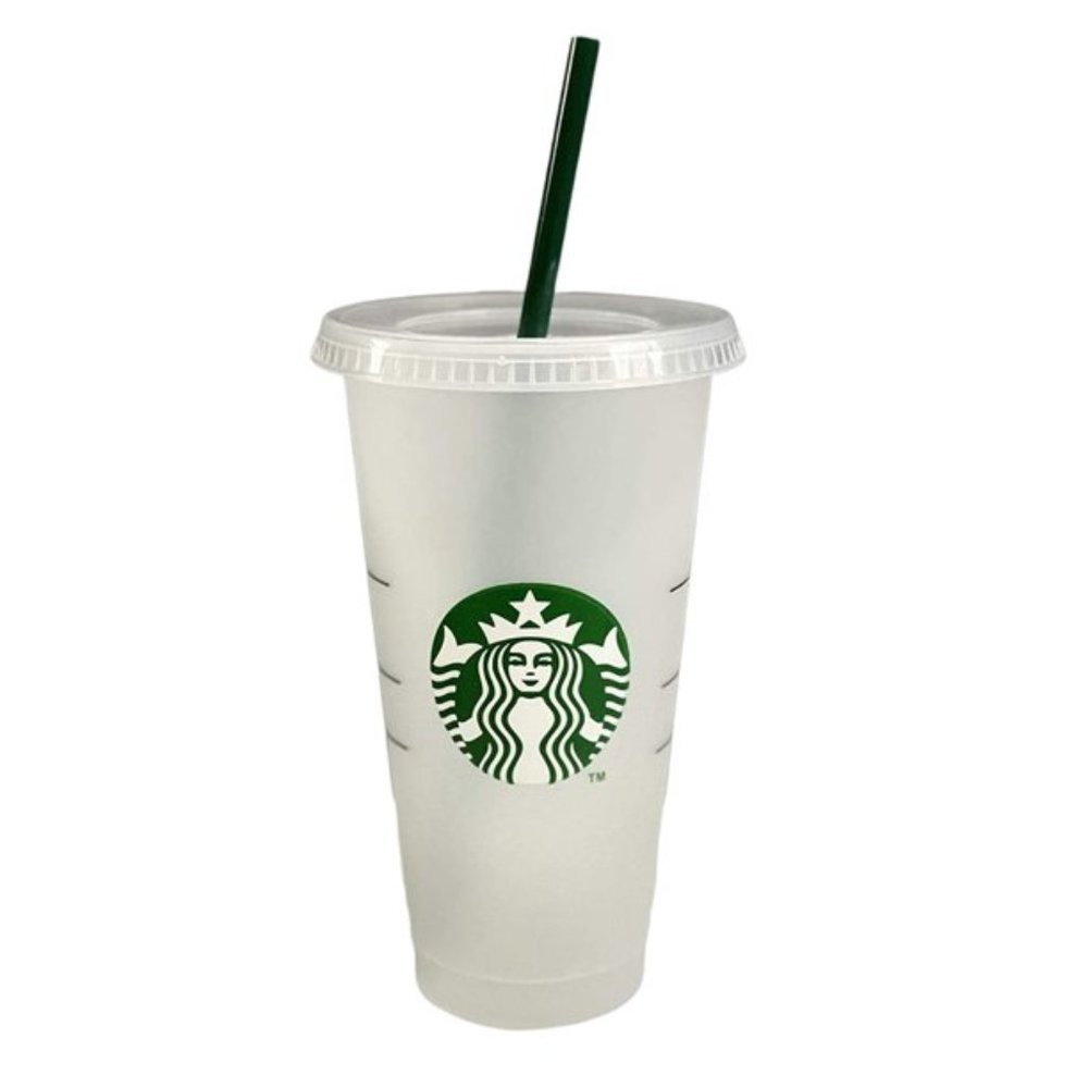 Starbucks Siren Logo Iced Reusable Cold Cup Clear, Venti 24 Oz